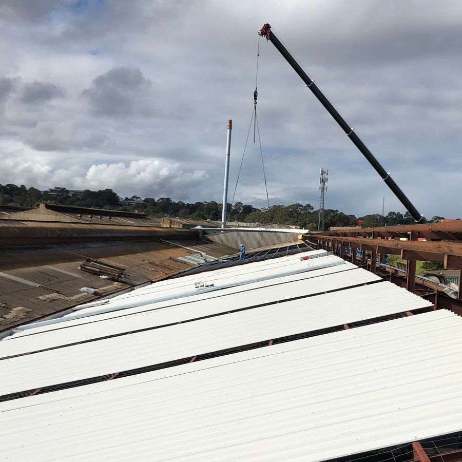Reroofing specialist Commercial reroofing project by Lidoran - servicing Newcastle